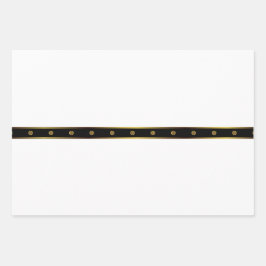 Minimalistische Geometrie aus Weiß und Gold Geschenkpapier Set