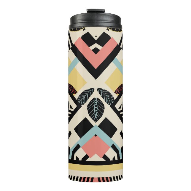 Minimalistische Geometrie: Musterdesign Thermosbecher (Vorderseite)