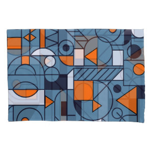 Minimalistische Geometrie: Retro Abstract Poster Kissenbezug