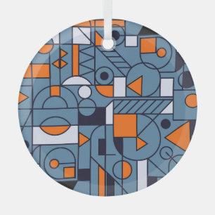 Minimalistische Geometrie: Retro-Abstraktes Poster Ornament Aus Glas