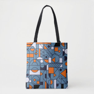 Minimalistische Geometrie: Retro-Abstraktes Poster Tasche