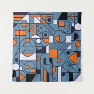 Minimalistische Geometrie: Retro-Abstraktes Poster Wandteppich
