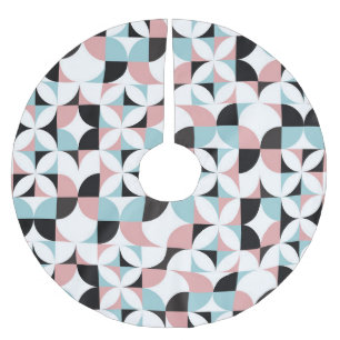 Minimalistische Geometrie, skandinavische Kunstwer Polyester Weihnachtsbaumdecke