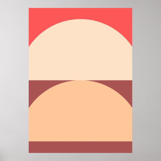 Minimalistische geometrische Abstrakte Kunst Poster (Vorne)