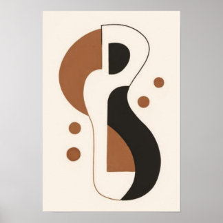 Minimalistische geometrische abstrakte Wandkunst | Poster