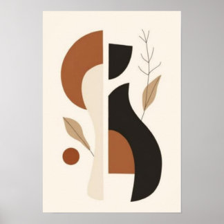 Minimalistische geometrische abstrakte Wandkunst | Poster