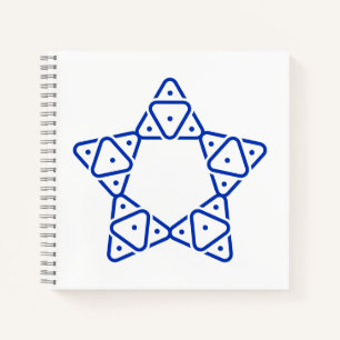 Minimalistische geometrische Davidstern-Kunst Notizbuch