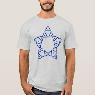 Minimalistische geometrische Davidstern-Kunst T-Shirt
