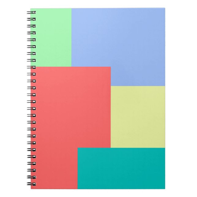 Minimalistische geometrische Farbblockfarben Notizblock (Vorderseite)