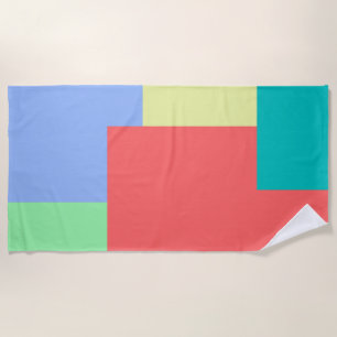 Minimalistische geometrische Farbblockfarben Strandtuch