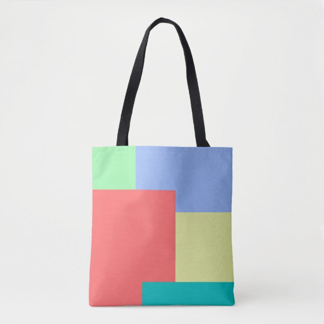 Minimalistische geometrische Farbblockfarben Tasche (Vorderseite)
