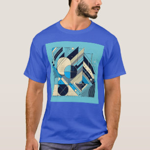 Minimalistische geometrische Formen Retro-Stil-Ges T-Shirt