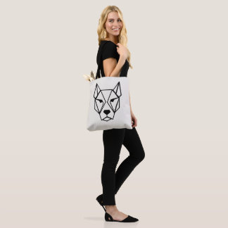 Minimalistische geometrische Hundekopf-Tasche aus Tasche
