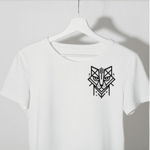 minimalistische geometrische Katze T-Shirt