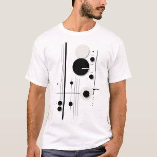 Minimalistische geometrische Kreissymphonielinien T-Shirt