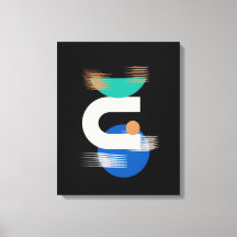 Minimalistische geometrische Kunst auf schwarz geä