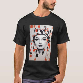 Minimalistische geometrische Kunstdruckkunst T-Shirt