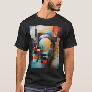 Minimalistische geometrische Muster in einem abstr T-Shirt