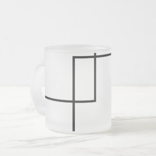 Minimalistische geometrische Quadrate Milchglas Mattglastasse