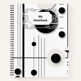 Minimalistische geometrische Rundkreissymfonie Notizbuch