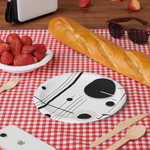 Minimalistische geometrische Rundkreissymfonie Pappteller