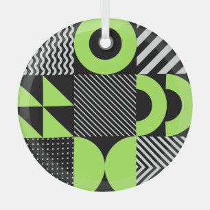 Minimalistische geometrische, skandinavische Vinta Ornament Aus Glas