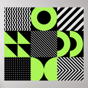 Minimalistische geometrische, skandinavische Vinta Poster