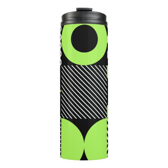 Minimalistische geometrische, skandinavische Vinta Thermosbecher (Vorderseite)