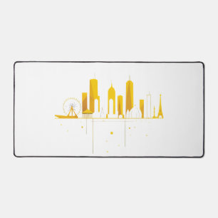 Minimalistische geometrische Stadtsilhouette Schreibtischunterlage