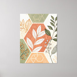 Minimalistische geometrische und botanische Stretc Leinwanddruck