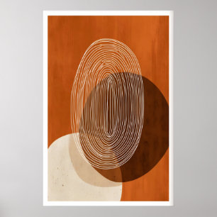 Minimalistische geometrische Wandkunst - Fließende Poster