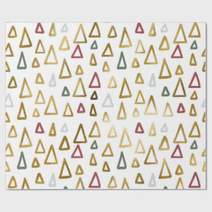 Minimalistische geometrische Weihnachtsbaum-Verpac Geschenkpapier