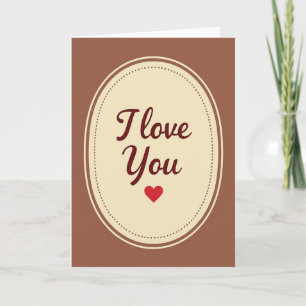 Minimalistische gepunktete I Love You Mattkarte Karte