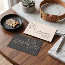 Minimalistische Geschäfts Karte für Haustiersitter