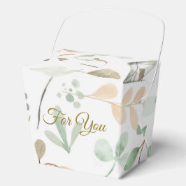Minimalistische Geschenkbox mit Blattmuster Geschenkschachtel