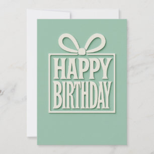 Minimalistische Geschenkboxen Geburtskarte