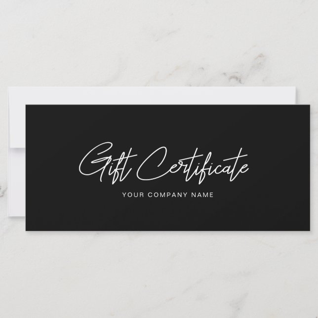 Minimalistische Geschenkgutschein-Visitenkarte (Vorderseite)