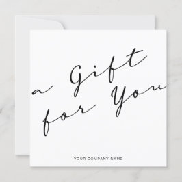 Minimalistische Geschenkgutschein-Visitenkarte