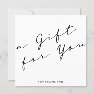Minimalistische Geschenkgutschein-Visitenkarte