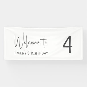 Minimalistische geschlechtsneutrale Willkommens-Ge Banner