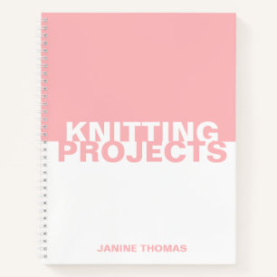 Minimalistische Girl Pink-Farbknetprojekte Notizbuch