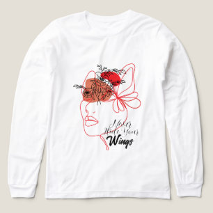 Minimalistische Girl Wings Tri-Blend Shirt