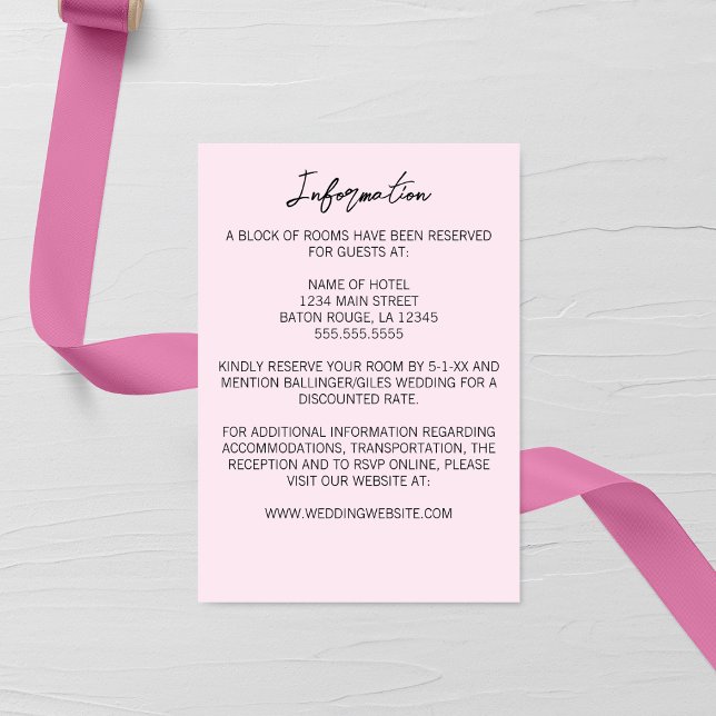 Minimalistische Gladiolus-Hochzeitskarte Begleitkarte (Von Creator hochgeladen)