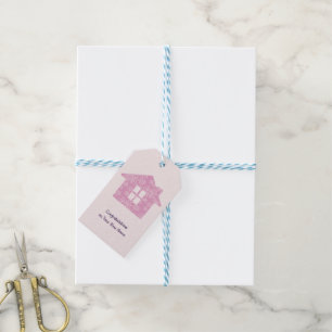 Minimalistische Glückwünsche zu Ihrer neuen Zuhaus Geschenkanhänger