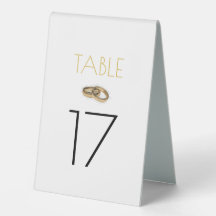 Minimalistische Gold Black Wedding Tischnummer Car