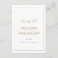Minimalistische Gold Hochzeitskarte