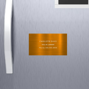 Minimalistische Gold Monogram Magnetische Visitenkarte