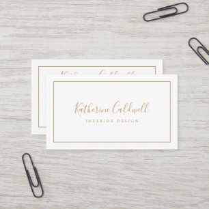 Minimalistische Gold-Visitenkarte Visitenkarte