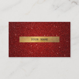 Minimalistische Golden Glitzer Red Vip Business Ca Visitenkarte