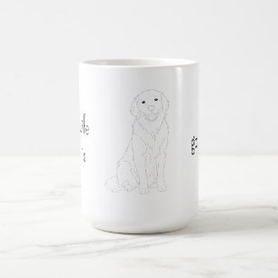 Minimalistische Golden Retriever Liebhaber Tasse